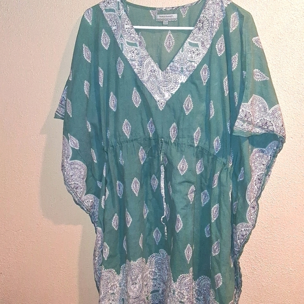 World Market Kaftan Floral Paisley- One Size